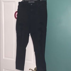 black high rise jeans
